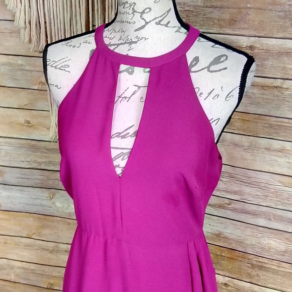 Lulus | ‘I Spy’ Magenta Cut-Out Maxi Dress - Picture 4 of 7